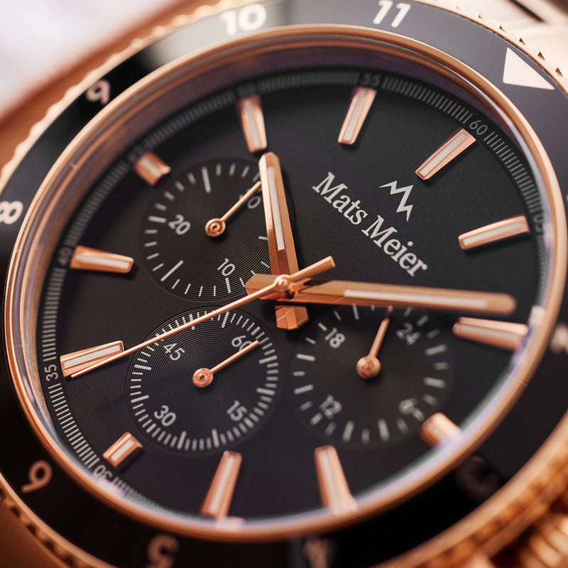 Mats Meier Ponte dei Salti Chronograph Men'sWatch Roesgoldcoloured and Black MM00510-zoom-