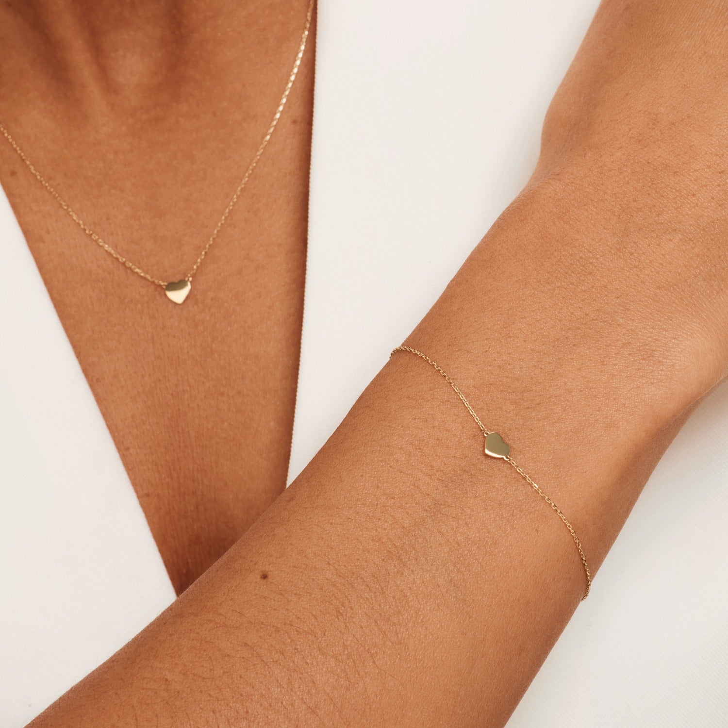 Isabel Bernard Cadeau d'Isabel 14 Carat Golden Necklace and Bracelet giftset IB90062