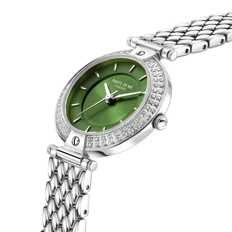 Parte Di Me Orologio Round Women's Watch Silver-coloured and Green PDM09010-zoom-