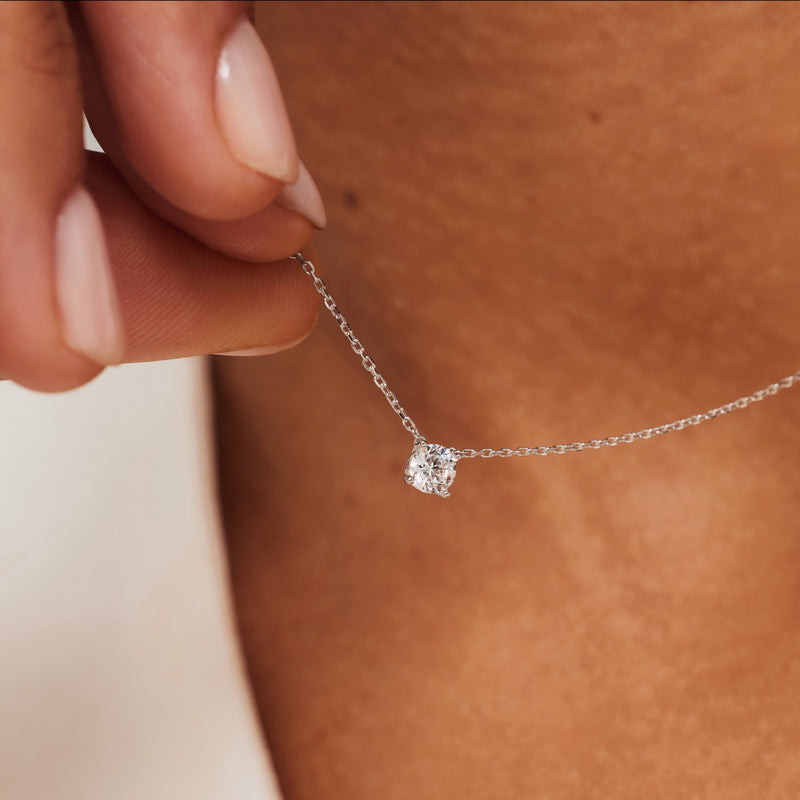 Isabel Bernard Saint Germain Garance 14 Carat Whitegold Necklace IB340140 (Length: 42.00 cm)-zoom-