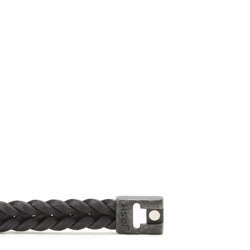 Josh Vintage Black Bracelet 24941-BRA-VB/BLACK/L-zoom-