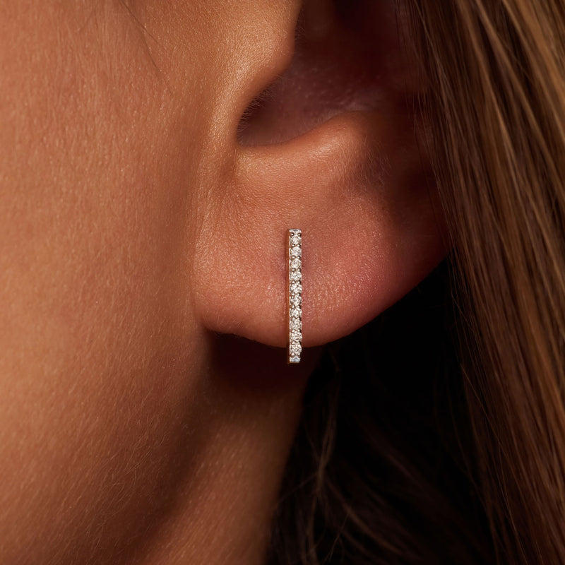 Isabel Bernard De la Paix Flavie 14 Karat gold ear studs with diamond 0.11 carat IBD360039-zoom-