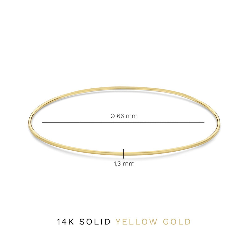Isabel Bernard Cour d'Honneur Adora 14 Carat Golden Bangle IB320109-zoom-