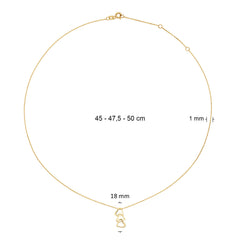 Jackie Gold Moving Love 14 Karat Gold Necklace JKN25.550