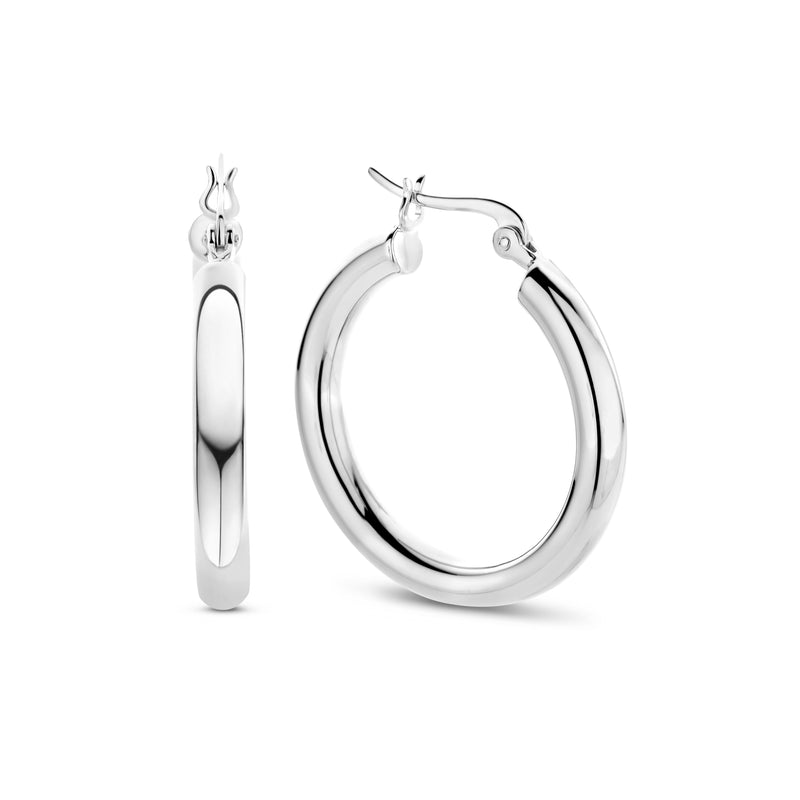 Parte Di Me Bibbiena Poppi Casentino 925 Sterling Silver Hoop Earrings PDM36153-zoom-