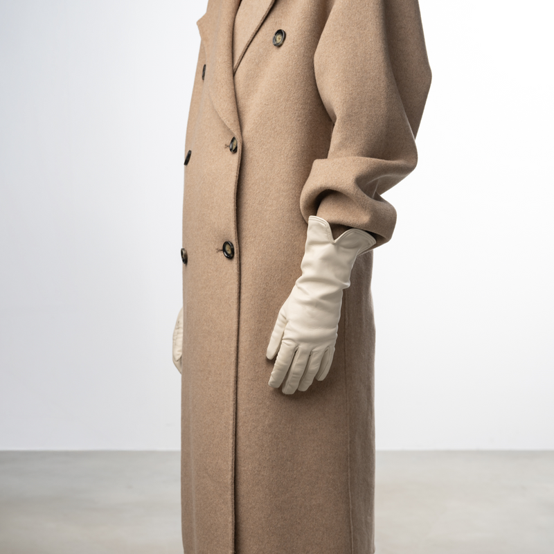 Isabel Bernard Honoré Sylvie cream goatskin leather gloves IB67004-372-7-zoom-