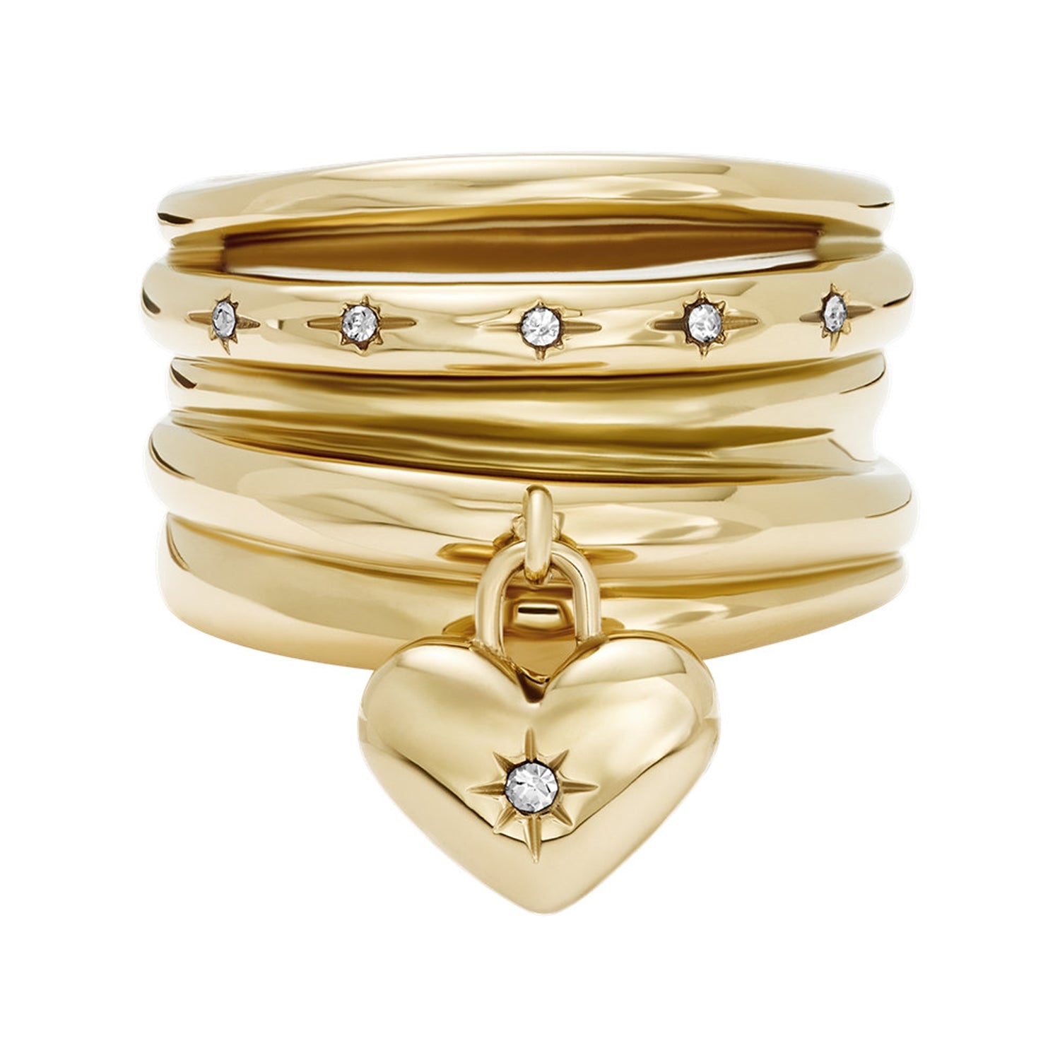 Fossil Sadie Gold Coloured Ring JF048347109