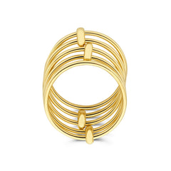 Isabel Bernard Cour d'Honneur Adora 14 karat golden 5-piece multiring IB330103-54