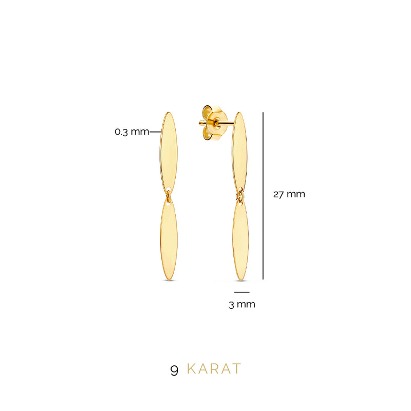 Beloro Jewels La Rinascente Donetta 9 carat gold Ear Studs BO360052-zoom-