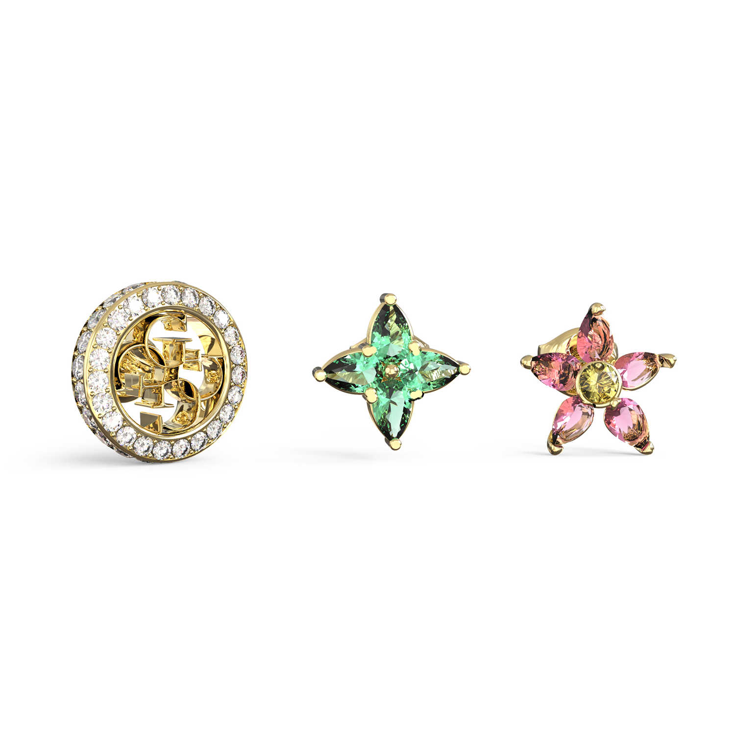 Guess Secret Garden Gold-coloured Earrings JUBE06038JWYGMCT-U