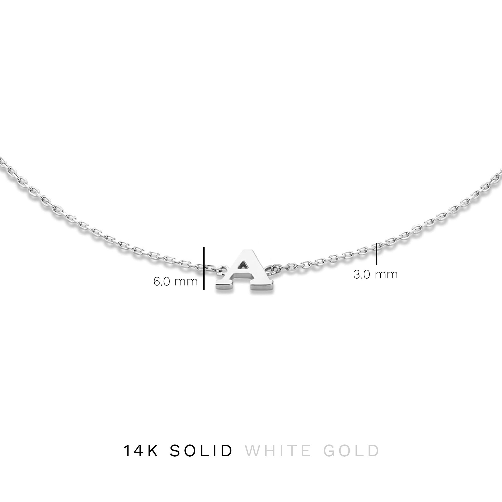 Isabel Bernard Saint Germain Rachel 14 Carat Whitegold Initial Bracelet IB320041-Z