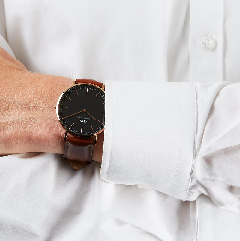 Daniel Wellington Classic Black St. Mawes Brown Watch DW00100124-zoom-
