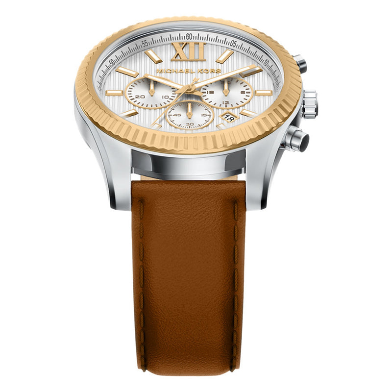Michael Kors Lexington Round White Dial Watch MK9257-zoom-