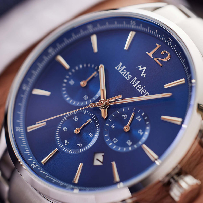 Mats Meier Grand Cornier Chrono Blue/Silver Coloured Watch MM00108-zoom-