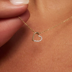 Isabel Bernard De la Paix Léna 14 karat gold necklace with diamond 0.03 carat IBD350029