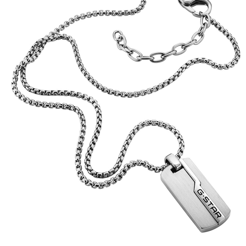 G-STAR Unistrial Silver Box Chain Necklace GSJ.112.01-zoom-