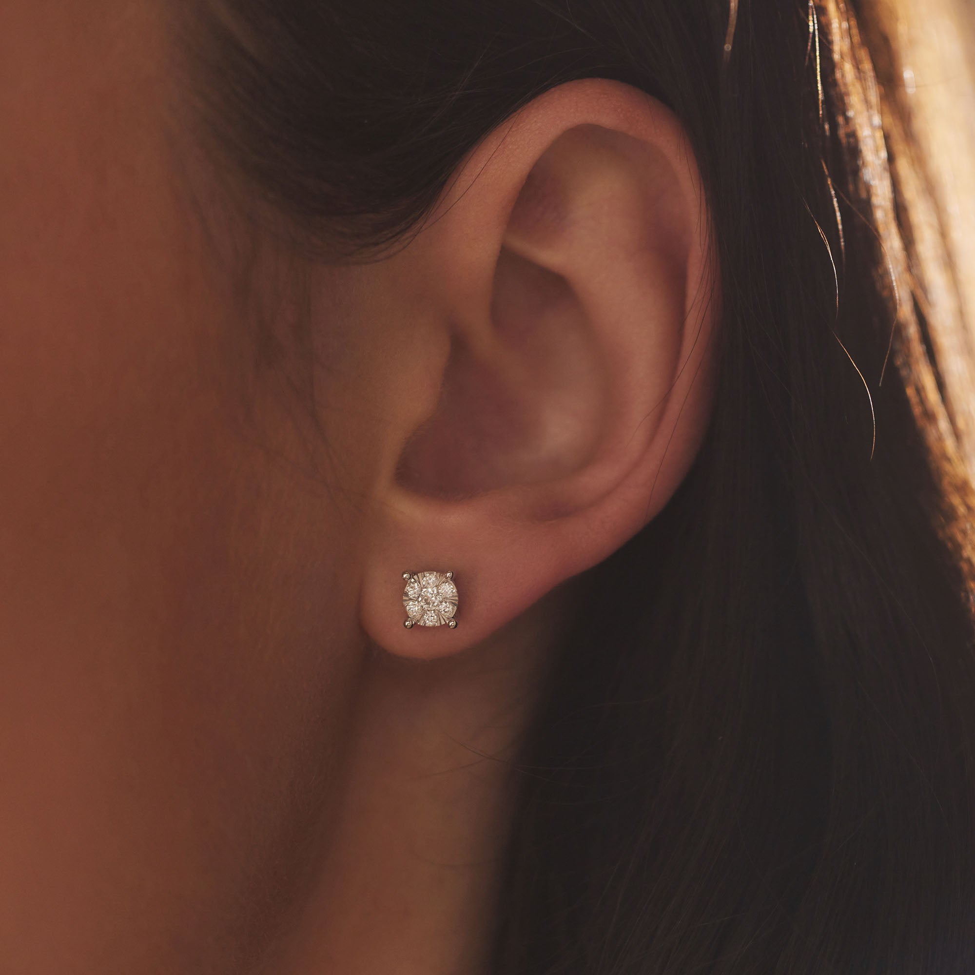 Isabel Bernard De la Paix Hanaé 14 Carat Whitegold Ear Studs | diamond 0.28 ct | IBD360014