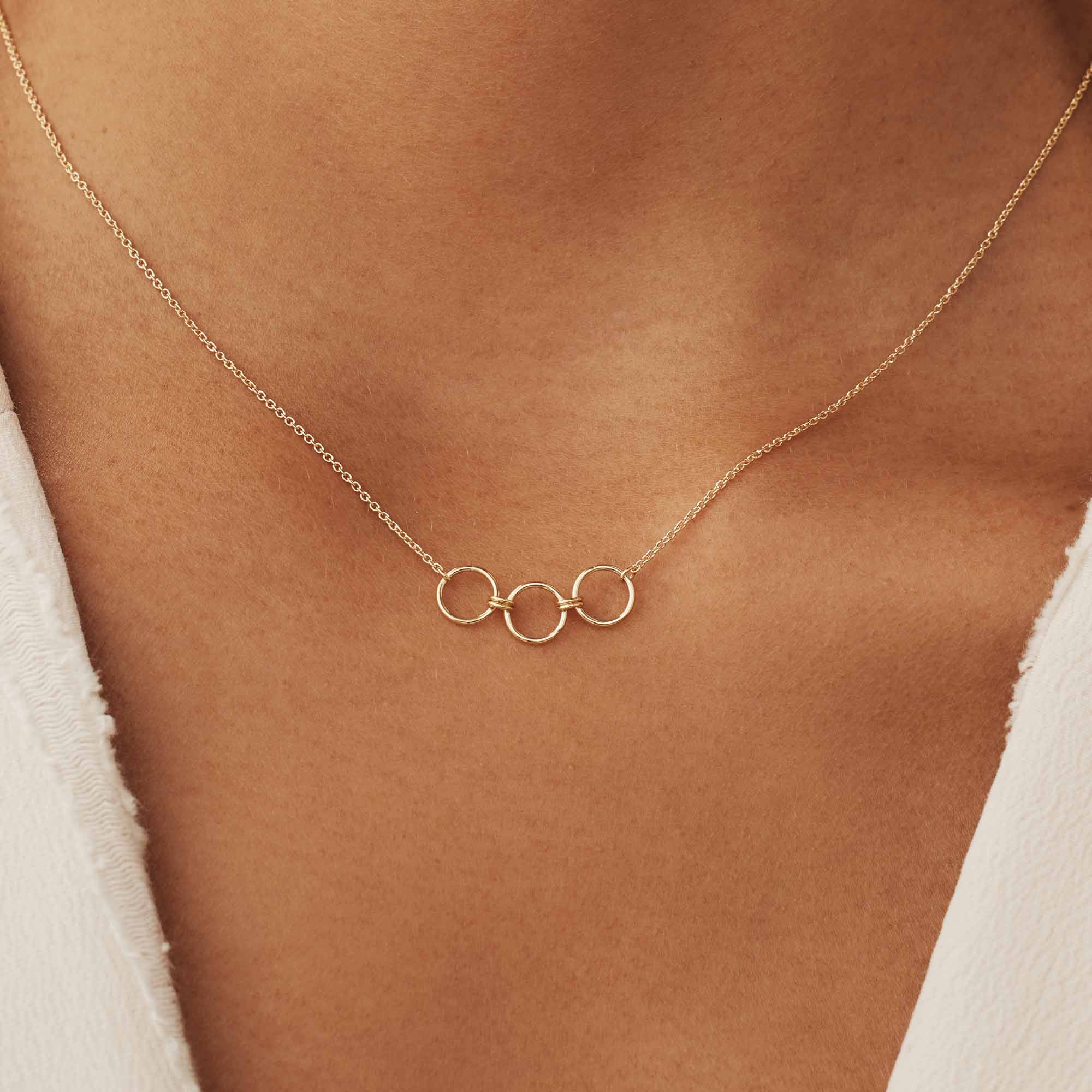 Isabel Bernard 14 Carat Golden Belleville Anna Necklace IB340047 (Length 40.00-45.00 cm)