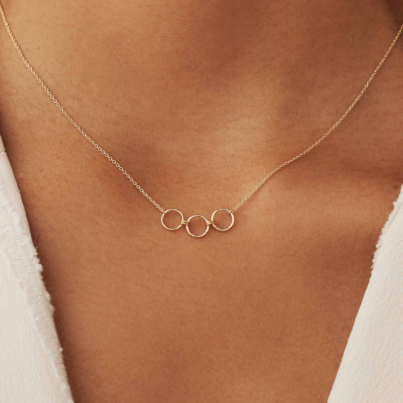Isabel Bernard 14 Carat Golden Belleville Anna Necklace IB340047 (Length 40.00-45.00 cm)-zoom-