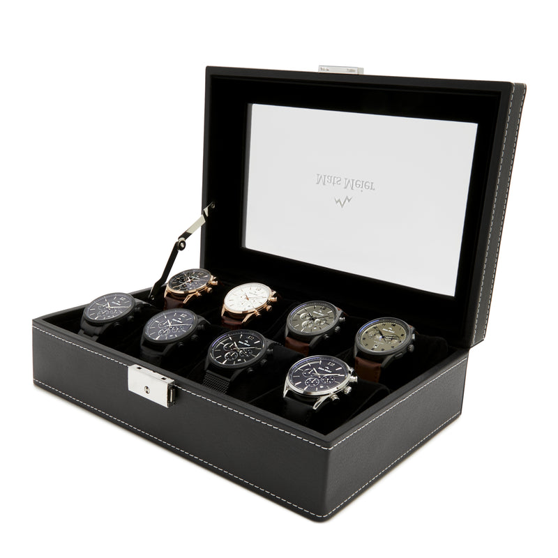 Mats Meier Mont Fort Black Watchbox voor 8 Watchs-zoom-