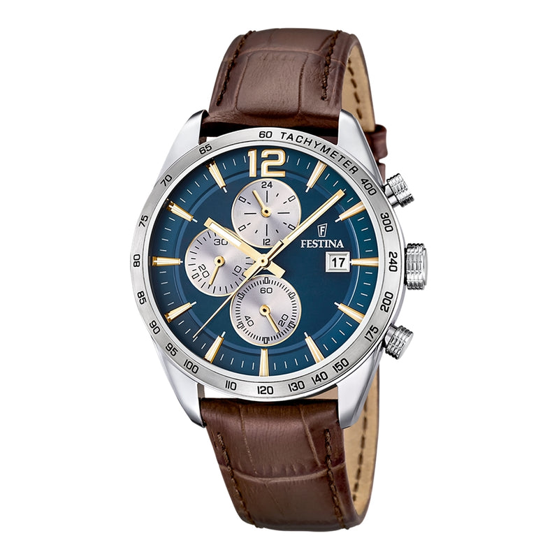 Festina Timeless Chrono Brown Watch F16760/7-zoom-