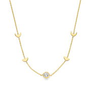 Violet Hamden Luna 925 Sterling Silver Gold Plated Necklace VH340044