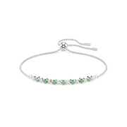 Swarovski Matrix Tennis Silver-Tone Bracelet with Green Accents 5758987