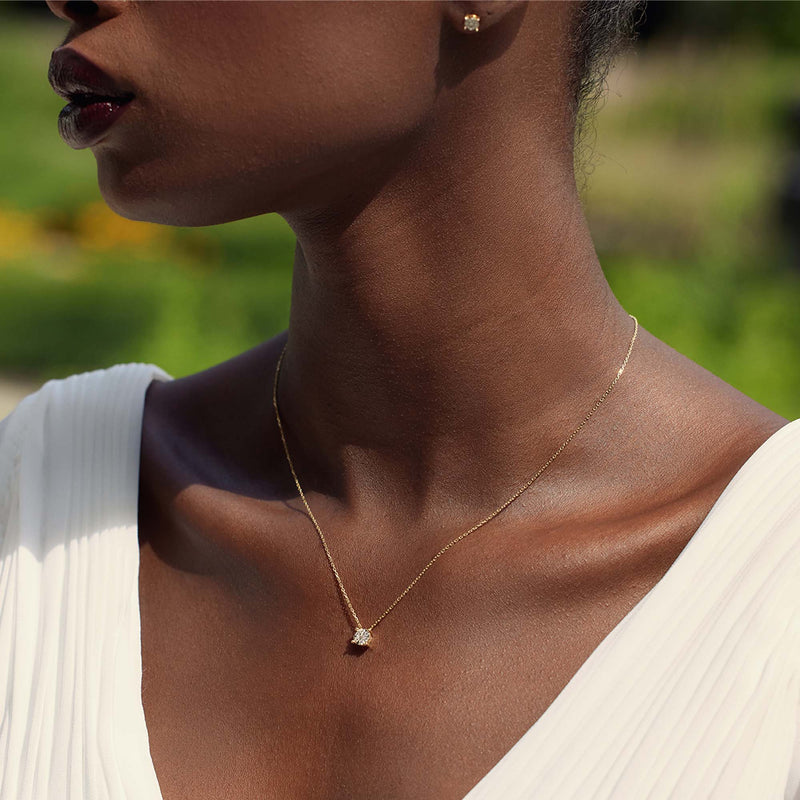 Isabel Bernard De la Paix Hanaé 14 Carat Golden Necklace | diamond 0.14 ct | IBD350008-zoom-