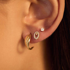 Beloro Jewels Monte Napoleone Leontina 9 carat gold Ear Studs BO360020
