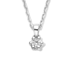 Isabel Bernard De la Paix Emily 14 Carat Whitegold Necklace | diamond 0.05 ct | IBD350014