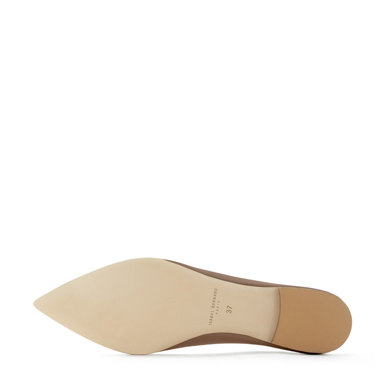 Isabel Bernard Vendôme Elita taupe leren ballerina's van kalfsleer IB51002-03-41-zoom-
