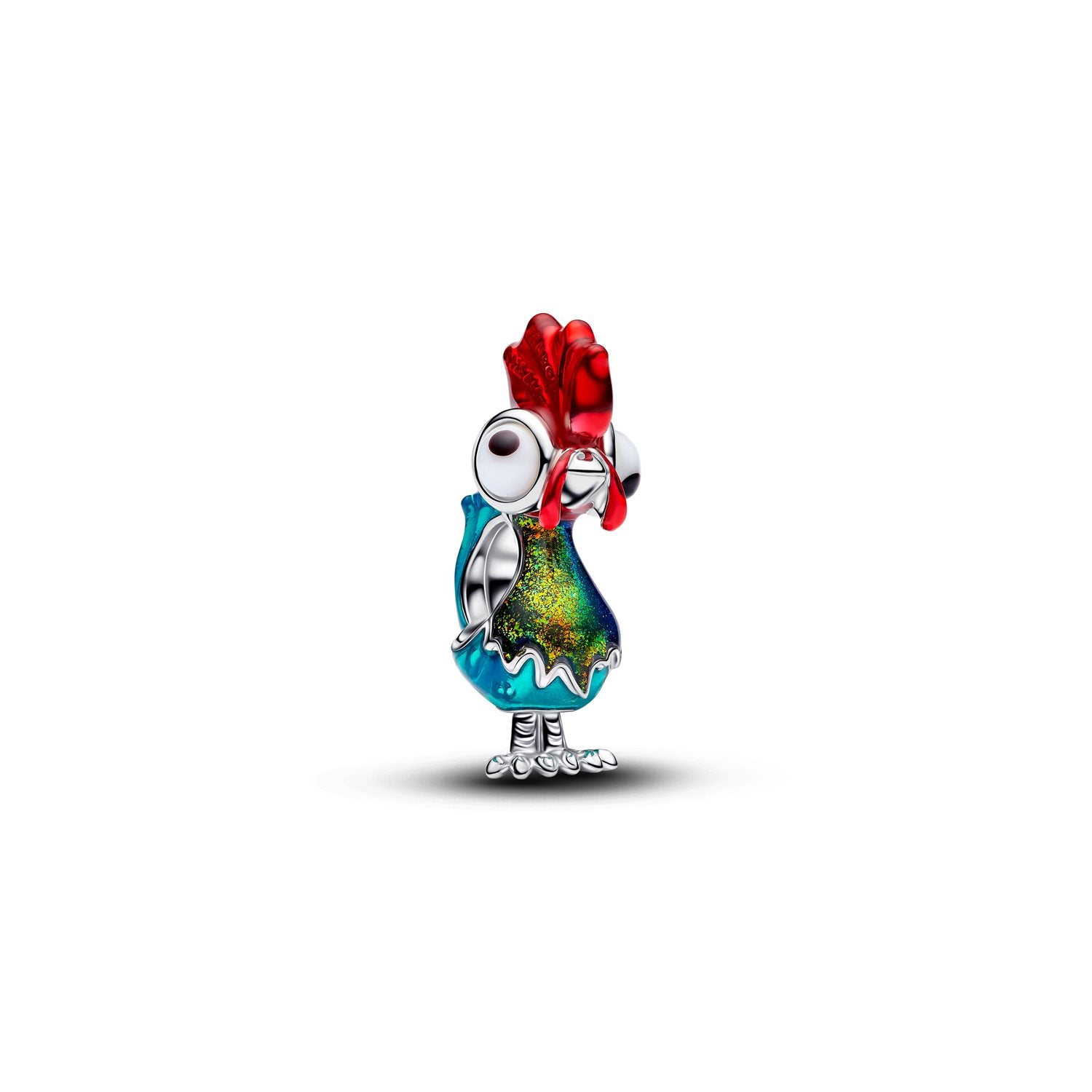Pandora Disney 925 Sterling Silver Murano Glass and Enamel Disney Heihei Charm 794644C01