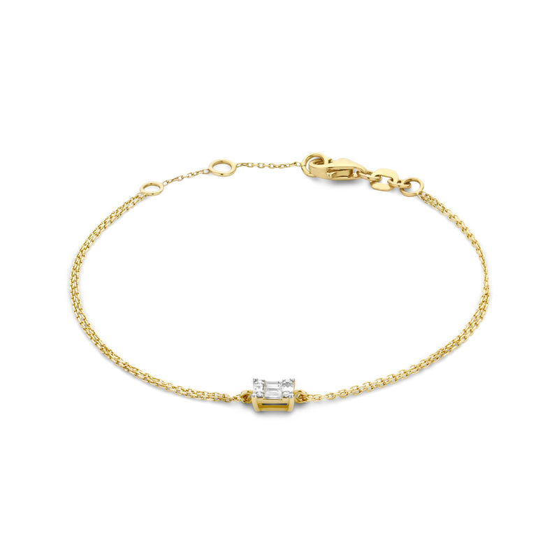 Isabel Bernard De la Paix Maxime 14 Carat Golden Bracelet | diamond 0.10 ct | IBD320009-zoom-