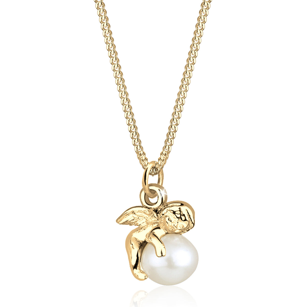 Elli 925 Sterling Silver Pearl Necklace with Pearl 2004-BF-0007825-002