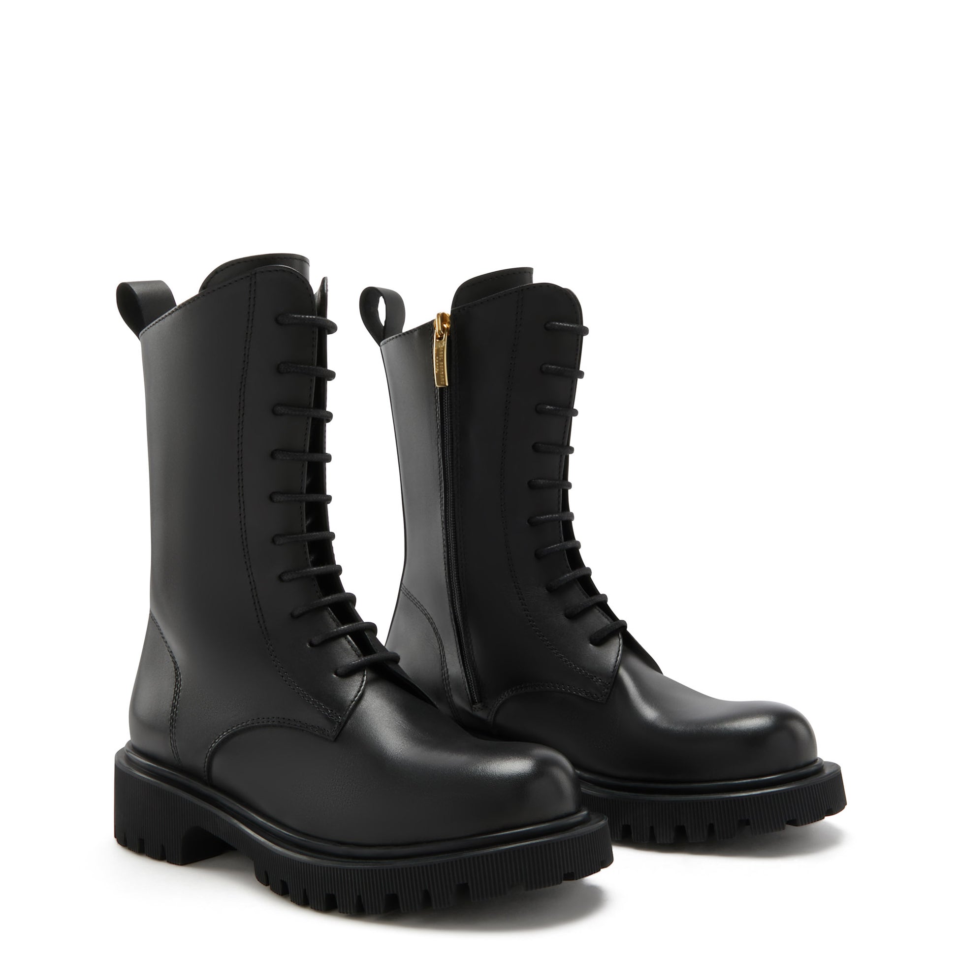 Isabel Bernard Vendôme Myrthe Black Calfskin Lace-up boots IB53008-01-36