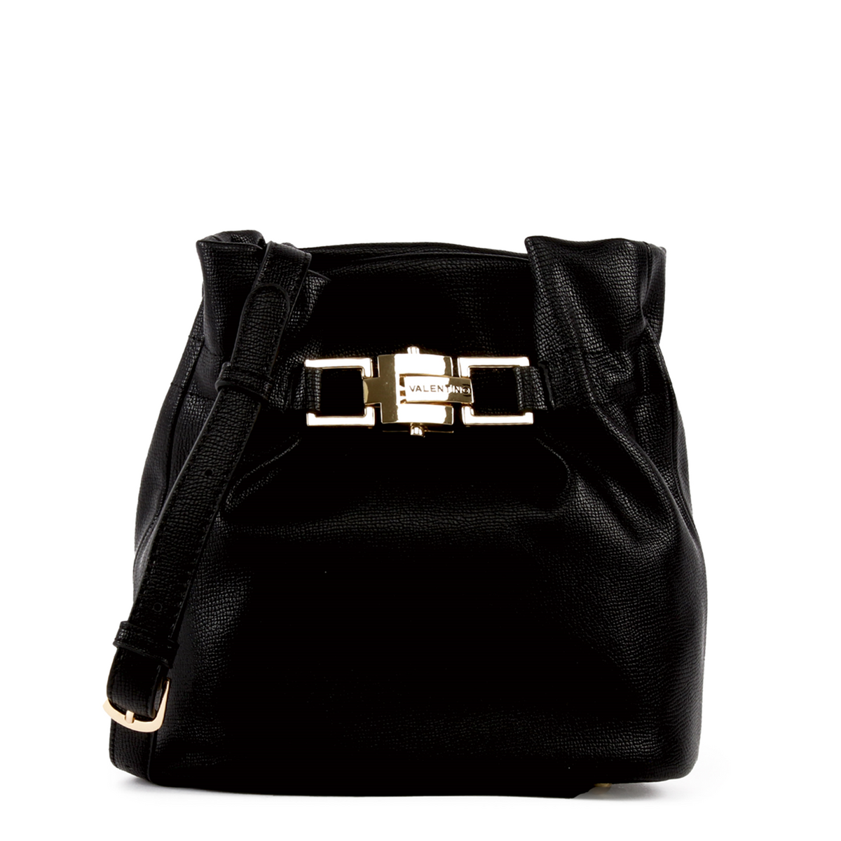 Valentino Bags Fedora Re Black Shoulder Bag VBS9A733NERO