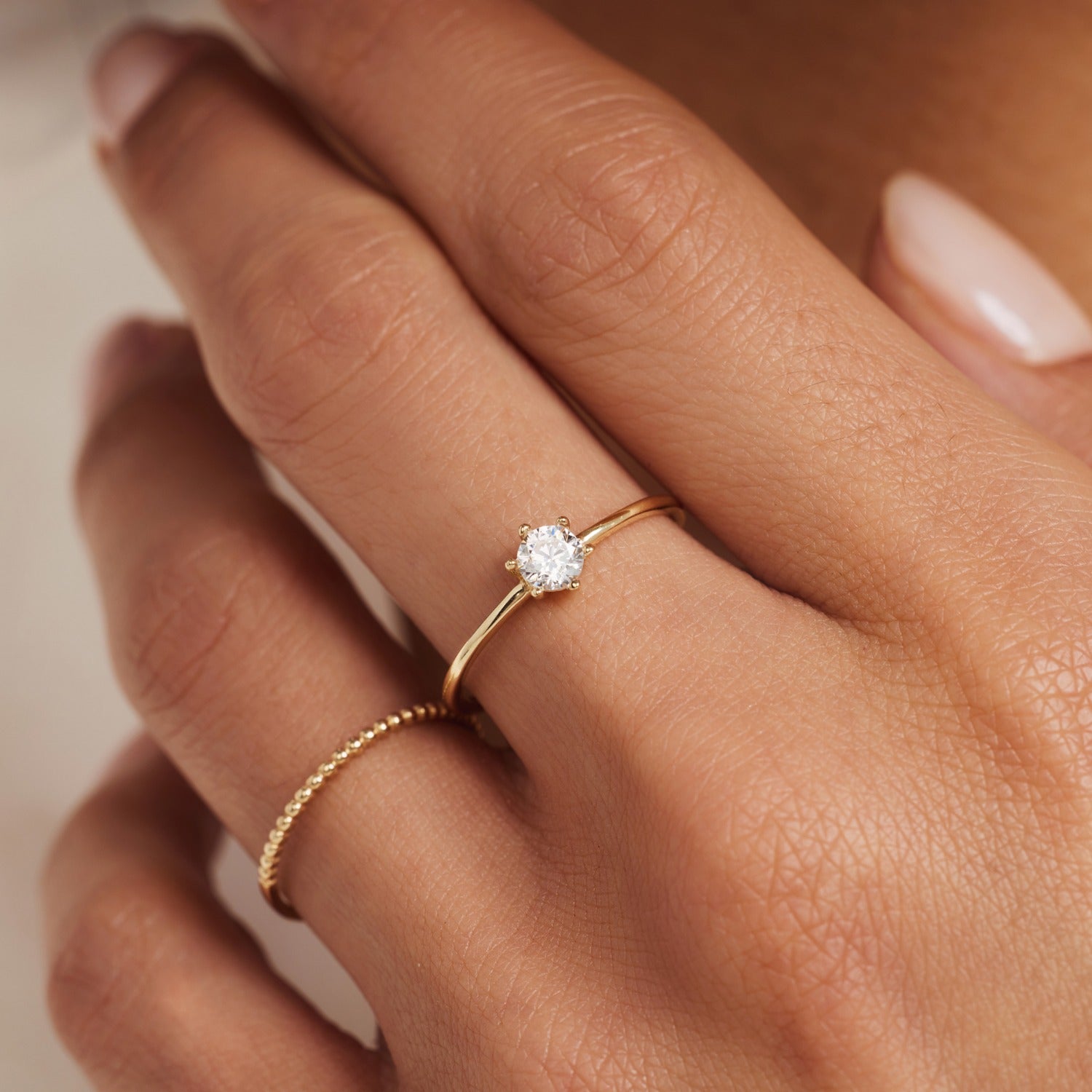Isabel Bernard 14 Carat Golden Le Marais Abelle Ring IB330001-50 (size: 50)