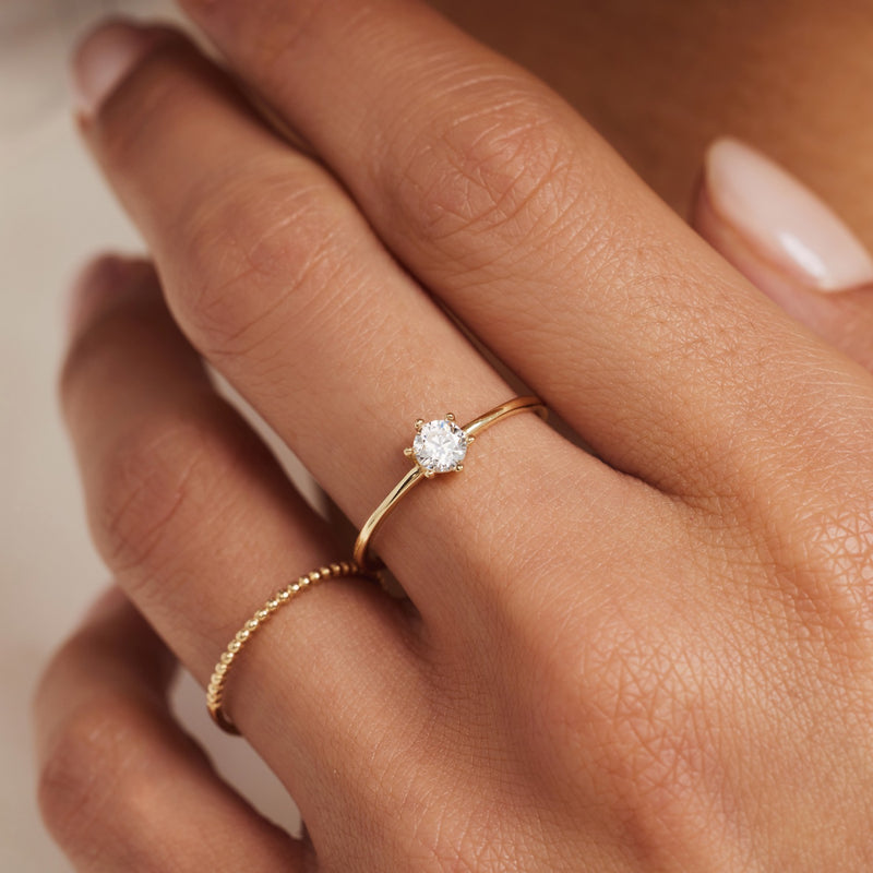 Isabel Bernard 14 Carat Golden Le Marais Abelle Ring IB330001-50 (size: 50)-zoom-