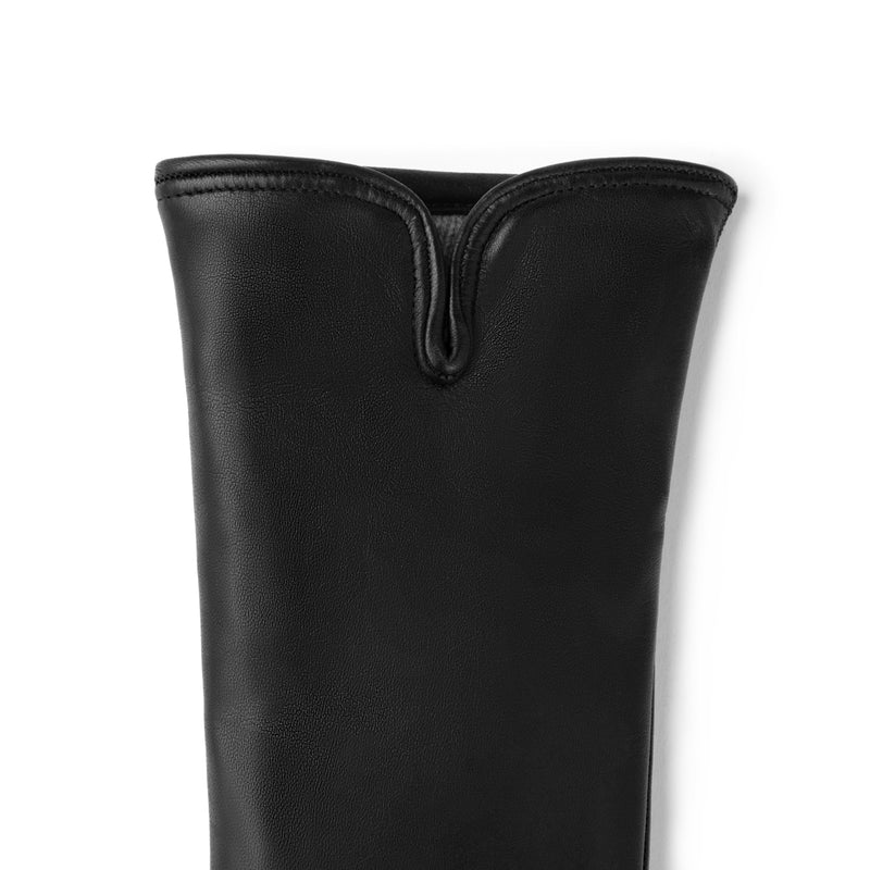 Isabel Bernard Honoré Sylvie black goatskin leather gloves IB67004-301-6.5-zoom-