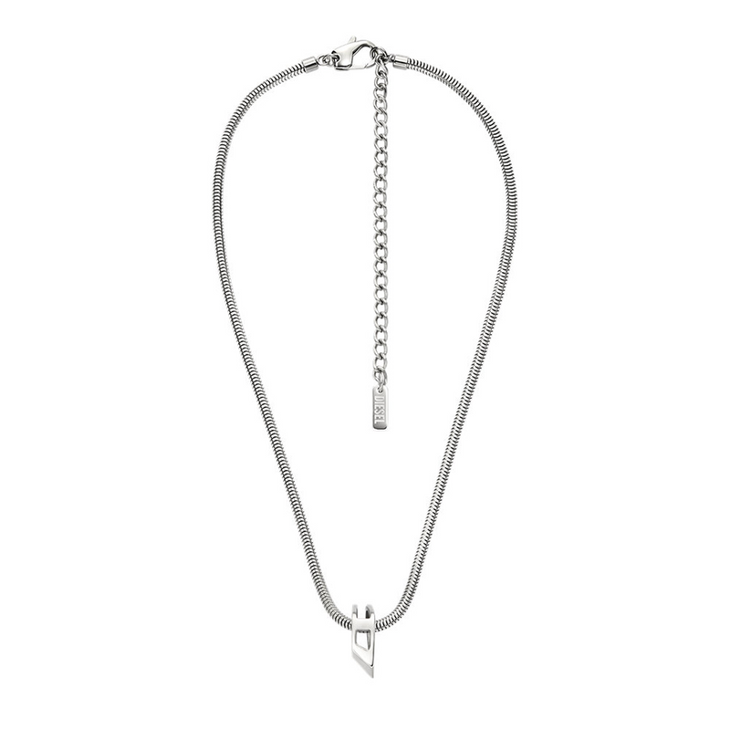 Diesel D Logo Stainless Steel Unisex Necklace DX1672040-zoom-