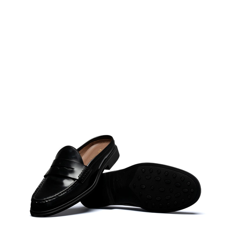Vendôme Blandine black spazzolato leather mules IB51016-601-35-zoom-