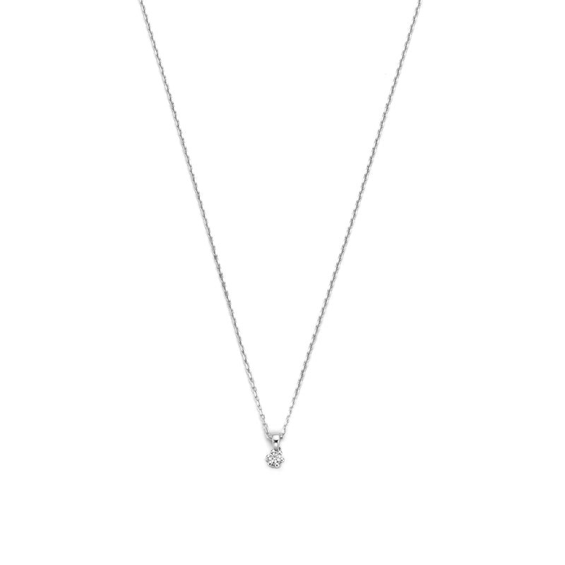 Isabel Bernard De la Paix Emily 14 Carat Whitegold Necklace | diamond 0.05 ct | IBD350014-zoom-
