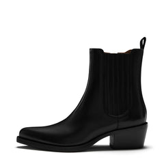Isabel Bernard Vendôme Amandine black calfskin leather boots IB53010-001-38