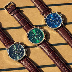 Mats Meier Grand Cornier Chrono Green/Brown Watch MM00121