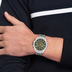 Tommy Hilfiger Jameson Silver and Green Men's Watch TH1792197