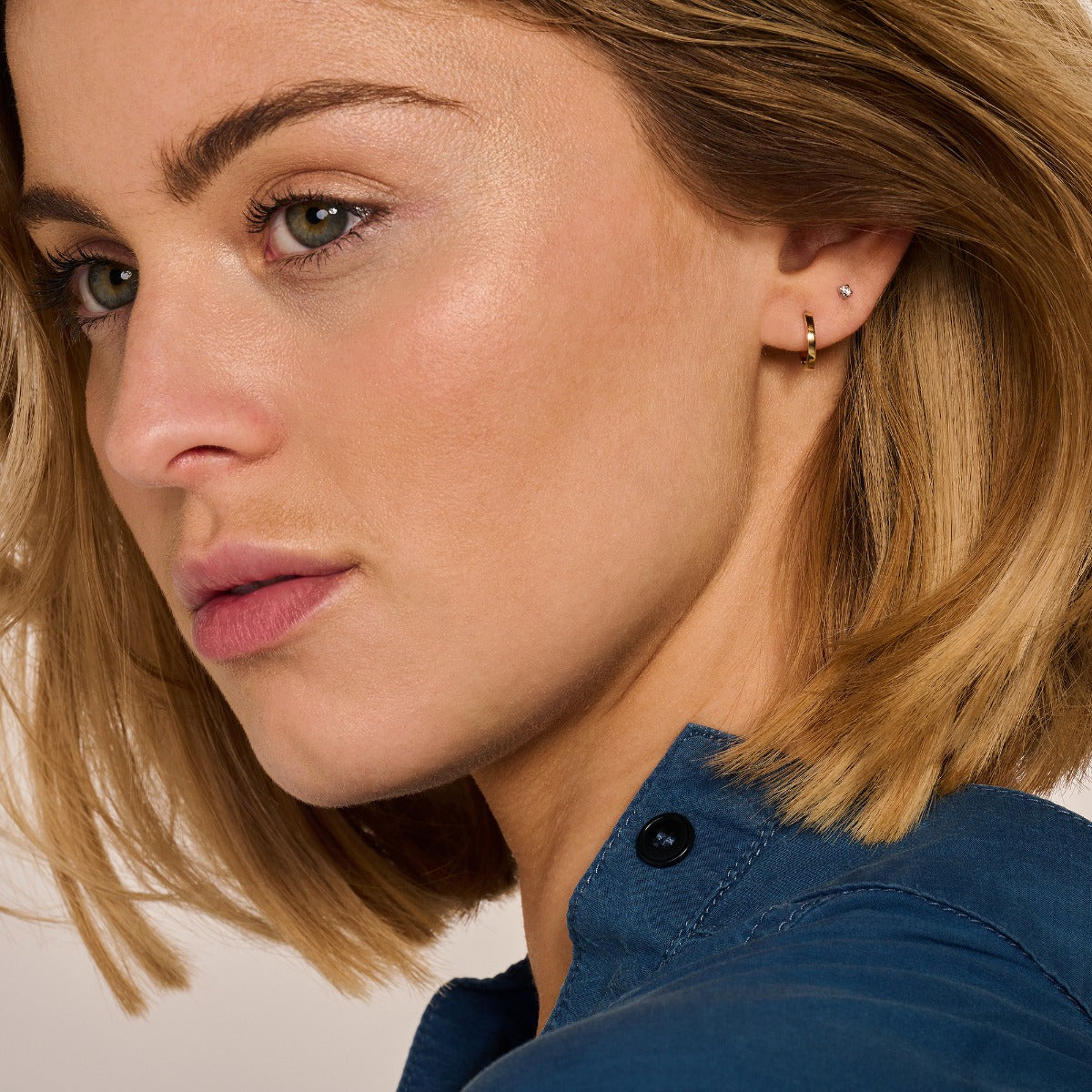 Blush Gold Ear Stud 7202YGO