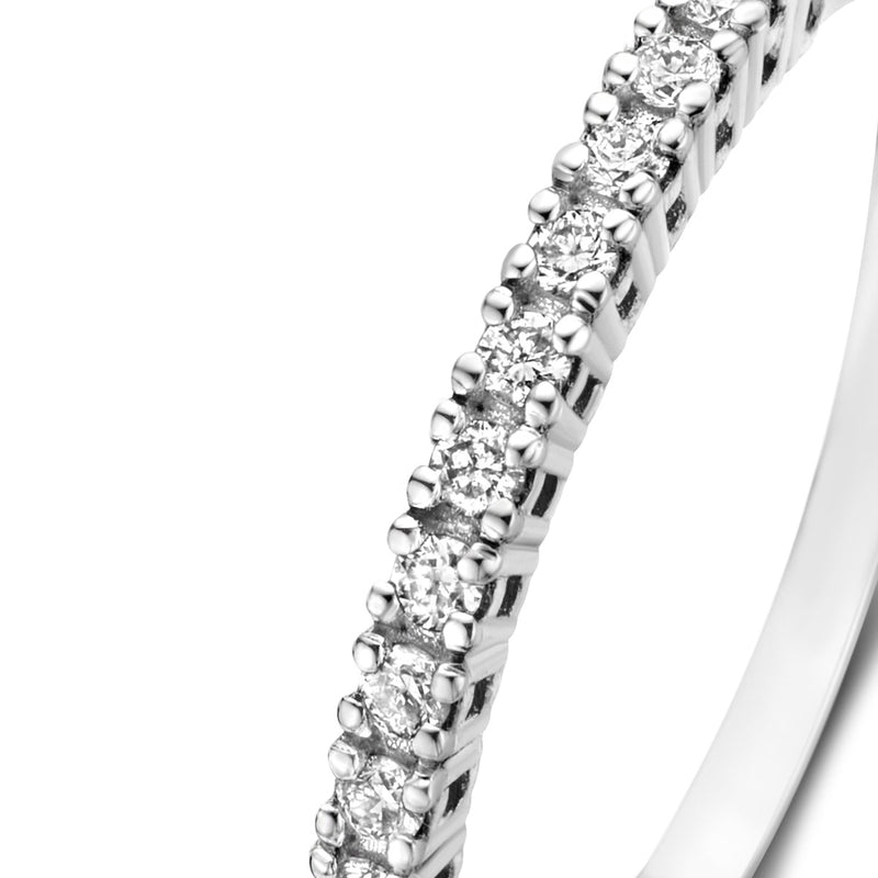 Isabel Bernard De la Paix Madeline 14 Carat Whitegold Ring | diamond 0.14 ct | IBD330021-50-zoom-