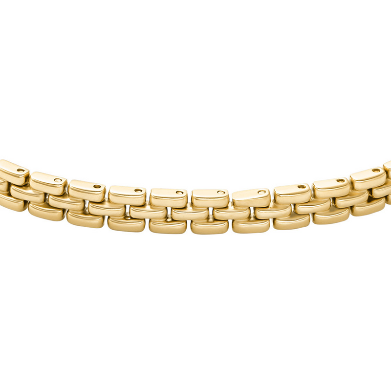 Fossil Arden Gold Coloured Stainless Steel Bracelet JF04901710-zoom-