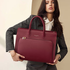 Isabel Bernard Honoré Nadine Bordeaux Calfskin Leather Handbag IB25080