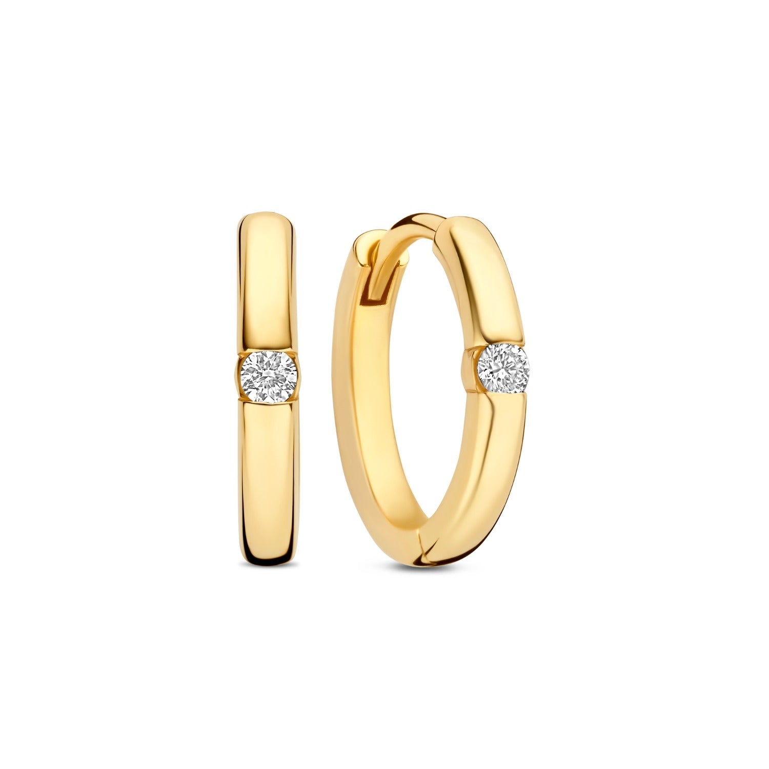 Isabel Bernard De la Paix Mia 14 Karat gold earring with diamond 0.06 carat IBD360037